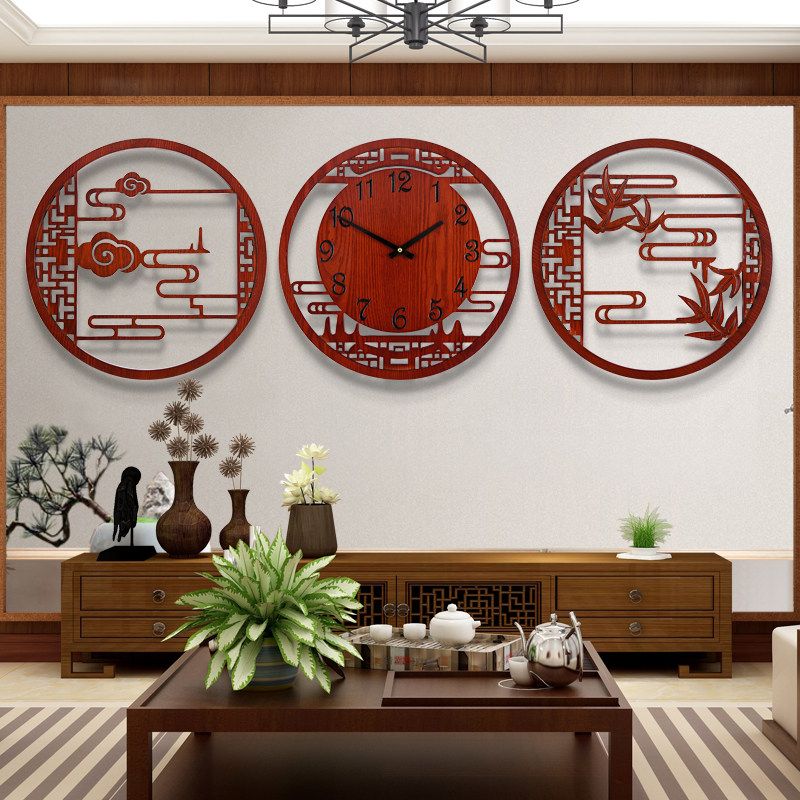Luxury Lifestyle Aesthetics - Kunstvolle Wanduhr im Luxus-Design, Runde Chinesische