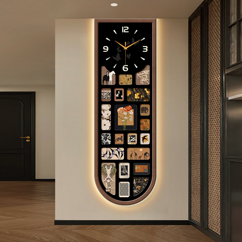 Luxury Lifestyle Aesthetics - Vertikale Sicherheits-Wanduhr, einzigartige digitale Wanduhr im