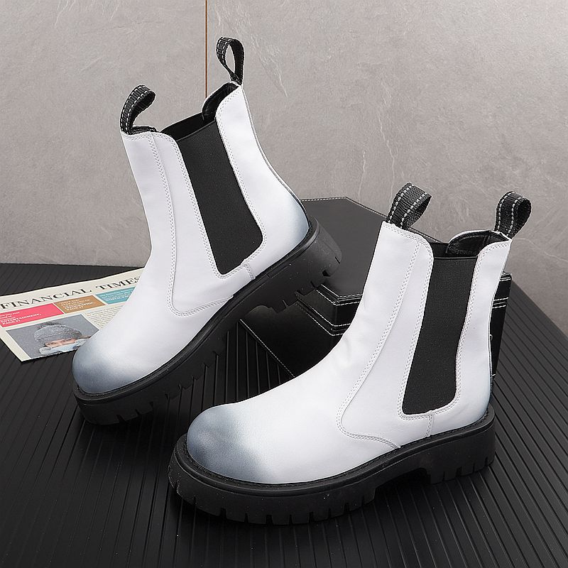 Luxury Lifestyle Men - Herren Luxus Mode Echtleder Stiefel Schwarz