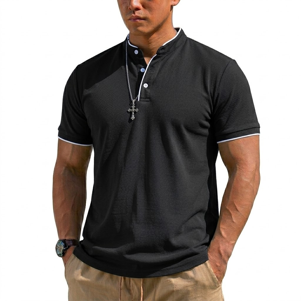 Sommer Kurzarm Henley-Shirt He – Luxury Lifestyle Men Bewertung und Preis